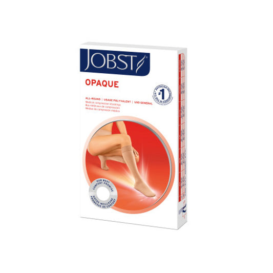 JOBST Opaque Compression Stockings 15-20 mmHg, Knee High, Open Toe, Natural