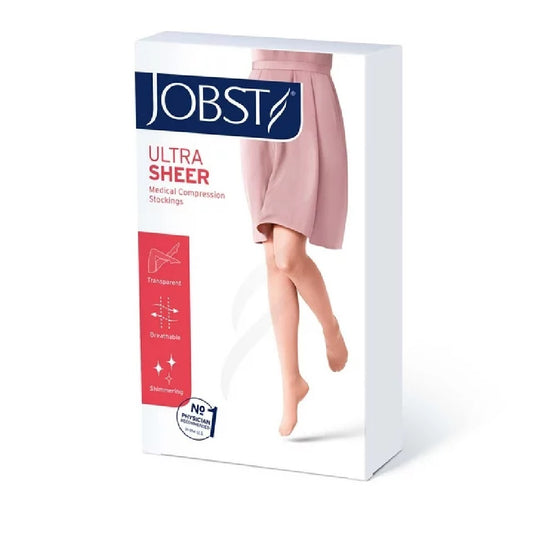 JOBST UltraSheer 20-30 mmHg Knee High Stockings, Closed Toe, Natural