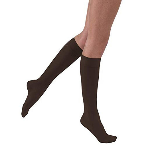 JOBST UltraSheer 20-30 mmHg Knee High Stockings, Closed Toe, Espresso