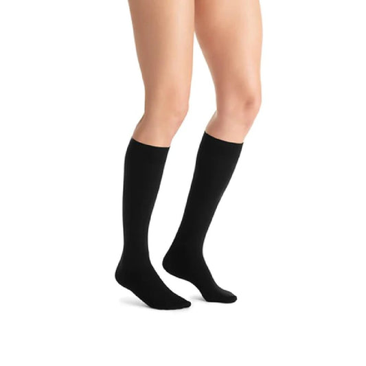 JOBST Opaque 20-30 mmHg Knee High Stockings, Closed Toe, Black