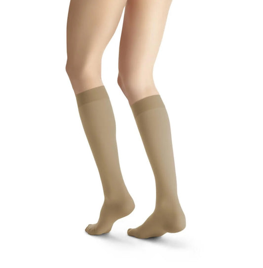 JOBST Opaque 20-30 mmHg Knee High Stockings, Closed Toe, Honey