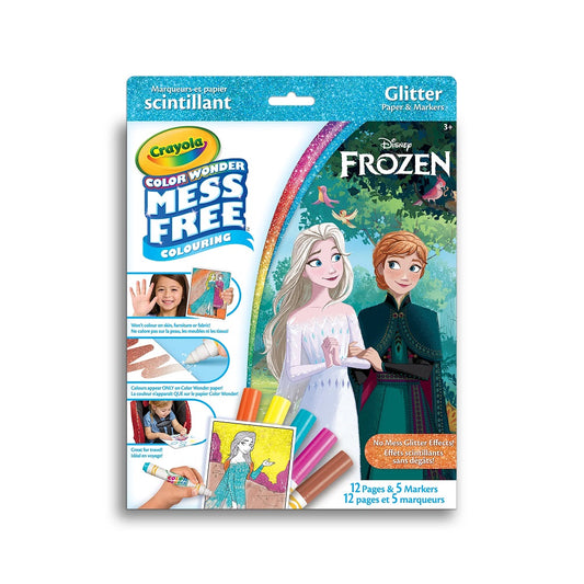 Crayola Glitter Paper & Markers Kit, Disney Frozen 2, Color Wonder Mess-Free