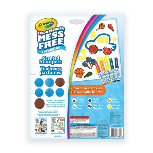 Crayola Scented Stampers & Markers Kit, Color Wonder Mess-Free