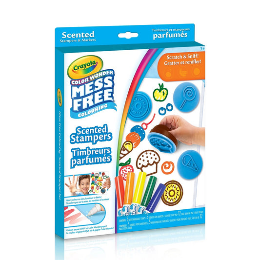 Crayola Scented Stampers & Markers Kit, Color Wonder Mess-Free