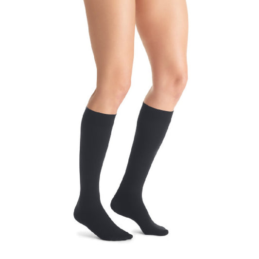 JOBST Opaque Compression Stockings, Knee High, with SoftFit Band, Closed Toe, Anthracite