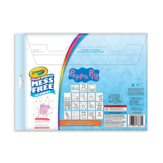 Crayola Colouring Pages & Mini Markers, Peppa Pig, Color Wonder Mess-Free