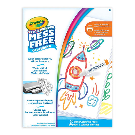 Crayola Blank Colouring Pages, Color Wonder Mess-Free, 50 Count