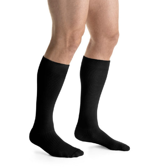 JOBST forMen Ambition, 20-30 mmHg, Knee High Stockings, Closed Toe, Black, Long