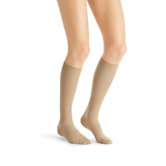 JOBST UltraSheer 30-40 mmHg Knee High Stockings, Closed Toe, Natural, Petite