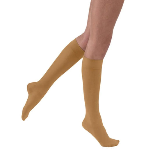JOBST UltraSheer 30-40 mmHg Knee High Stockings, Closed Toe, Suntan