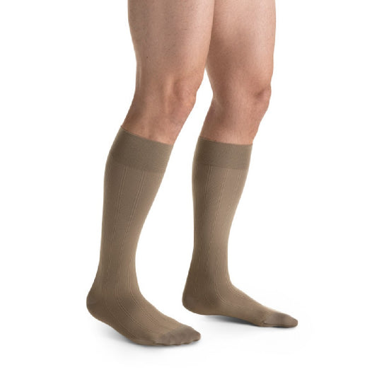 JOBST forMen Casual Knee, 20-30 mmHg, Closed Toe, Khaki