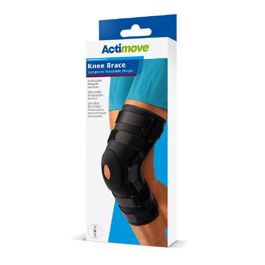 Actimove® Knee Brace - Composite Polycentric Hinges, Black