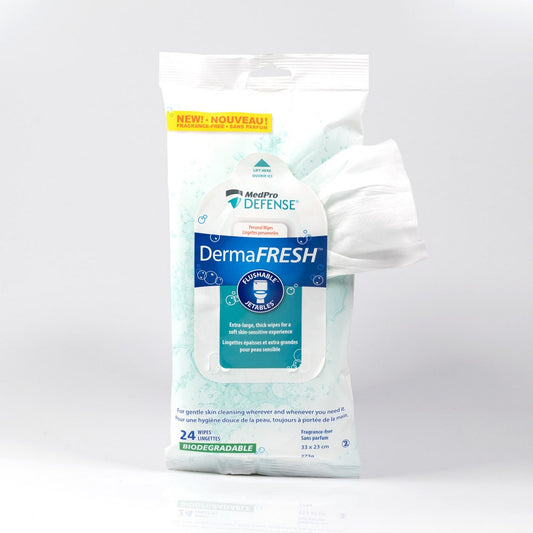 DermaFRESH™ flushable Cleansing Wipes