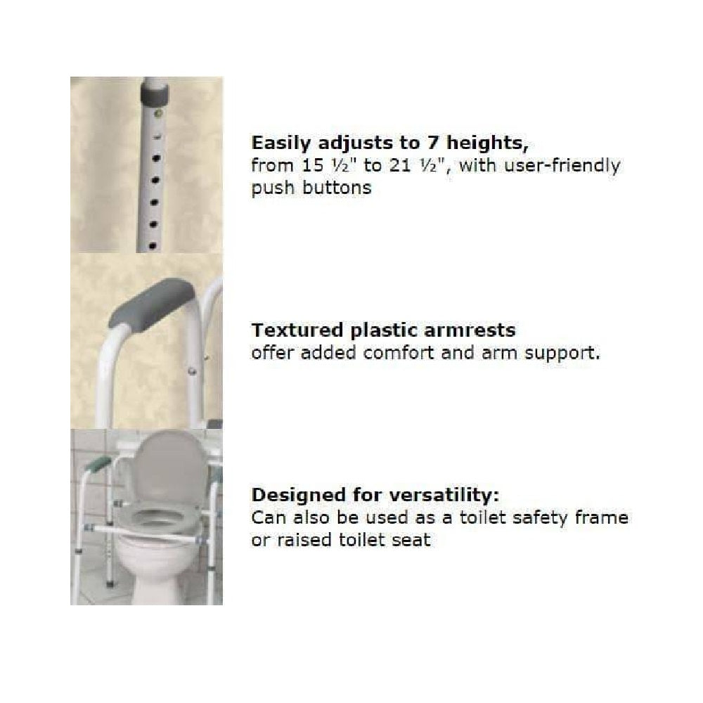 MedPro Homecare Commode, 3-in-1 Design, Adjustable frame United