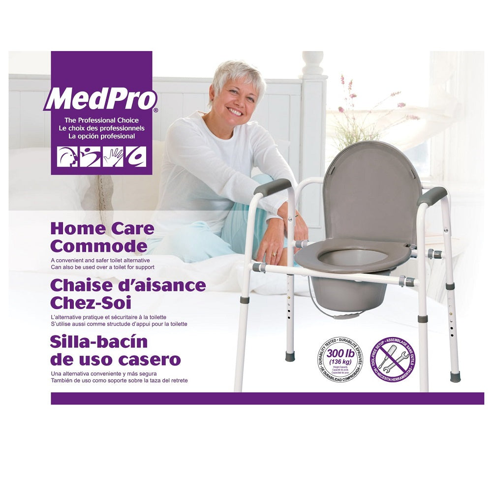 MedPro Homecare Commode, 3-in-1 Design, Adjustable frame | United ...