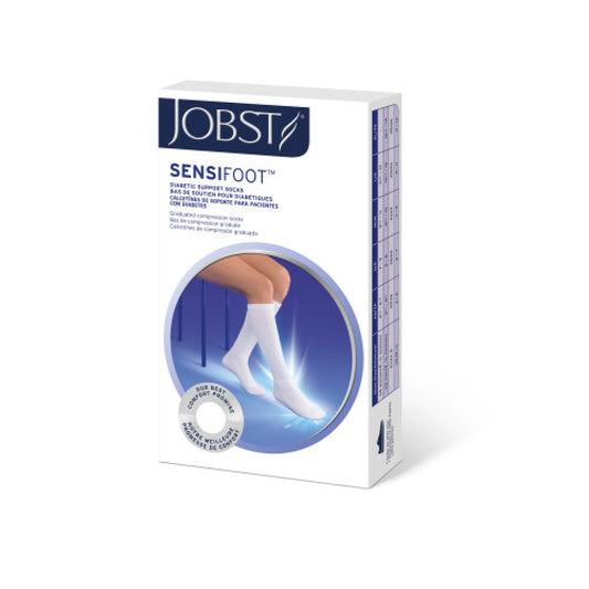 JOBST SensiFoot Diabetic Compression Socks 8-15 mmHg Knee High, Closed Toe, Navy