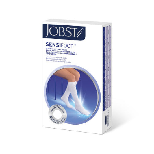 JOBST® SensiFoot™ Diabetic Compression Socks 8-15 mmHg Crew, Closed Toe, Black