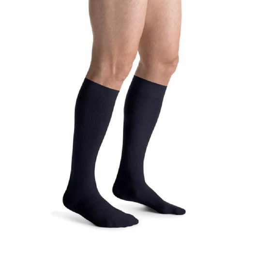 JOBST forMen Ambition, 15-20 mmHg, Knee High Stockings, Closed Toe, Navy, Regular