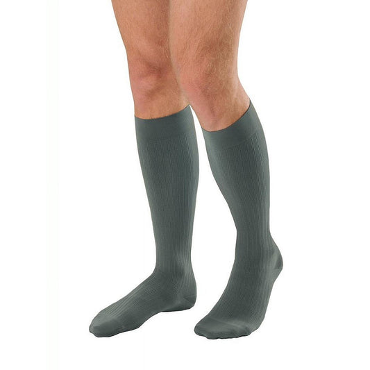 JOBST forMen Ambition, 15-20 mmHg, Knee High Stockings, Closed Toe, Grey, Regular