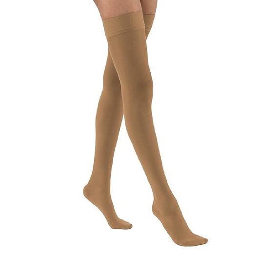 JOBST UltraSheer 30-40 mmHg Thigh High Sensitive Band Stockings, Closed Toe, Natural, Petite