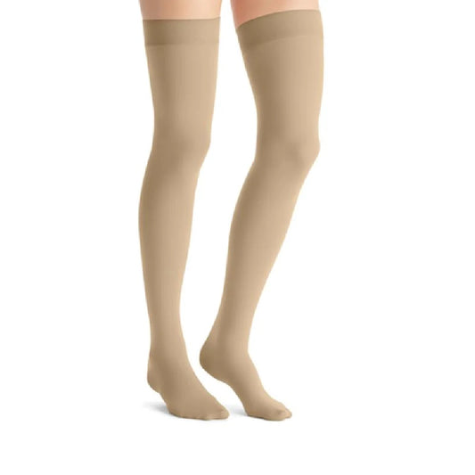 JOBST Opaque 20-30 mmHg Thigh High Sensitive Band Stockings, Closed Toe, Natural