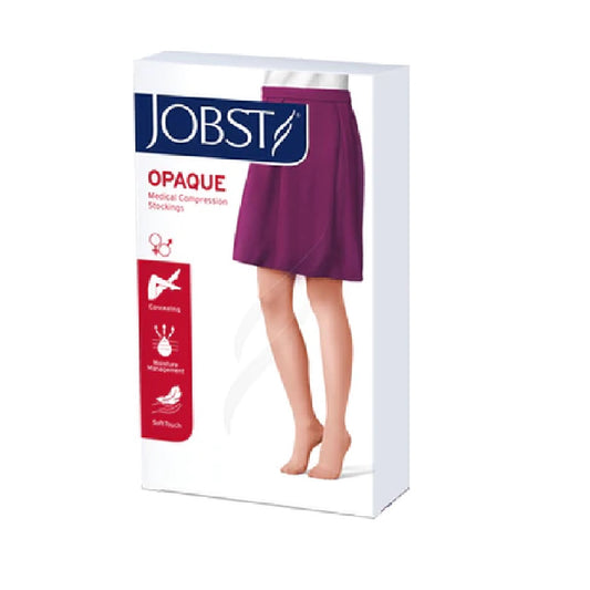 JOBST Opaque 30-40 mmHg Thigh High Sensitive Band Stockings, Closed Toe, Black