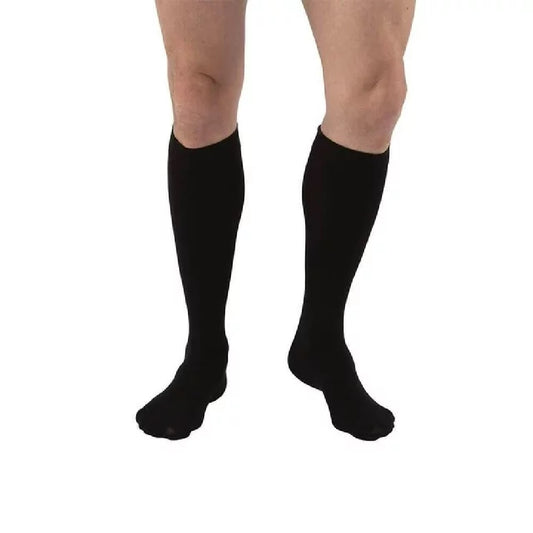 JOBST forMen Compression Socks 20-30 mmHg Knee High, Closed Toe, Black