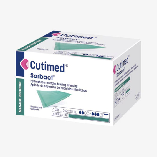 Cutimed Sorbact Hydroactive B - Antimicrobial Sterile Dressing with Hydrogel Core and Border, Box of 10