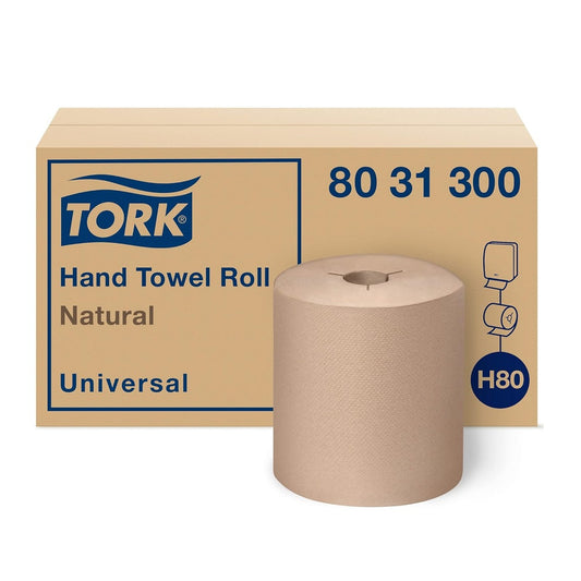 Tork Universal Hand Towel Roll, Natural, 8" x 800', 8031300