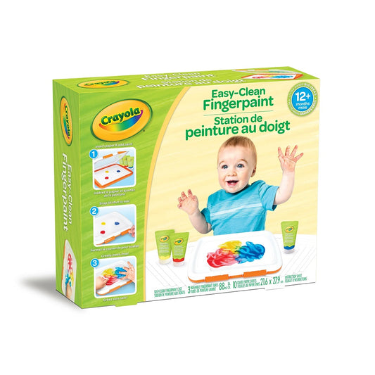 Crayola Easy-Clean Fingerpaint Set, 811477