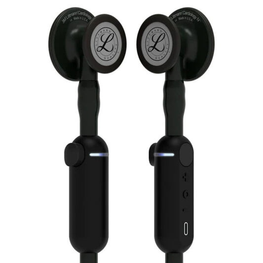 Littmann® CORE Digital Stethoscope Chestpiece, Tube, Stem, and Headset - Black