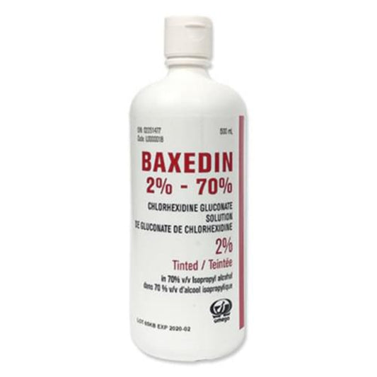 BAXEDIN 2% CHG 70% Alcohol Tinted - 500ml