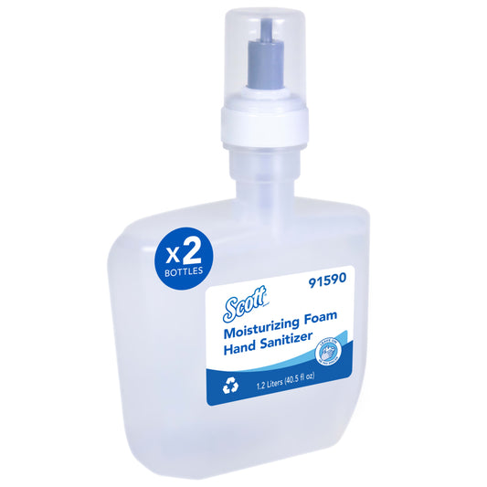 Scott Pro Moisturizing Foam Hand Sanitizer, E-3 Rated, Clear, Fresh Scent, 1.2 L, 91590