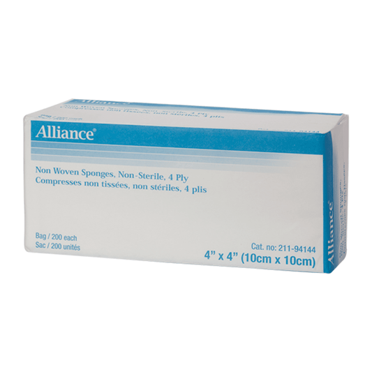 Alliance®  Non-Sterile Non-Woven Gauze Sponges, 4-ply, 4" x 4"