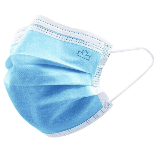 A face mask in blue