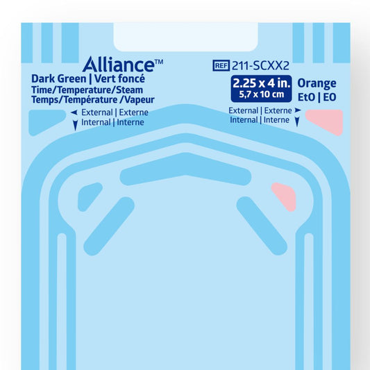 Alliance™ Self-Sealing Steam Sterilization Pouch, 5.7 cm x 10 cm - Class 4