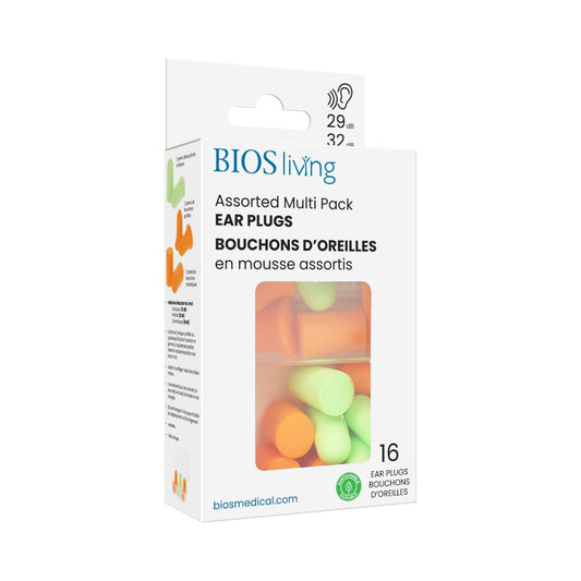 Assorted Foam Earplugs - 16 Pairs