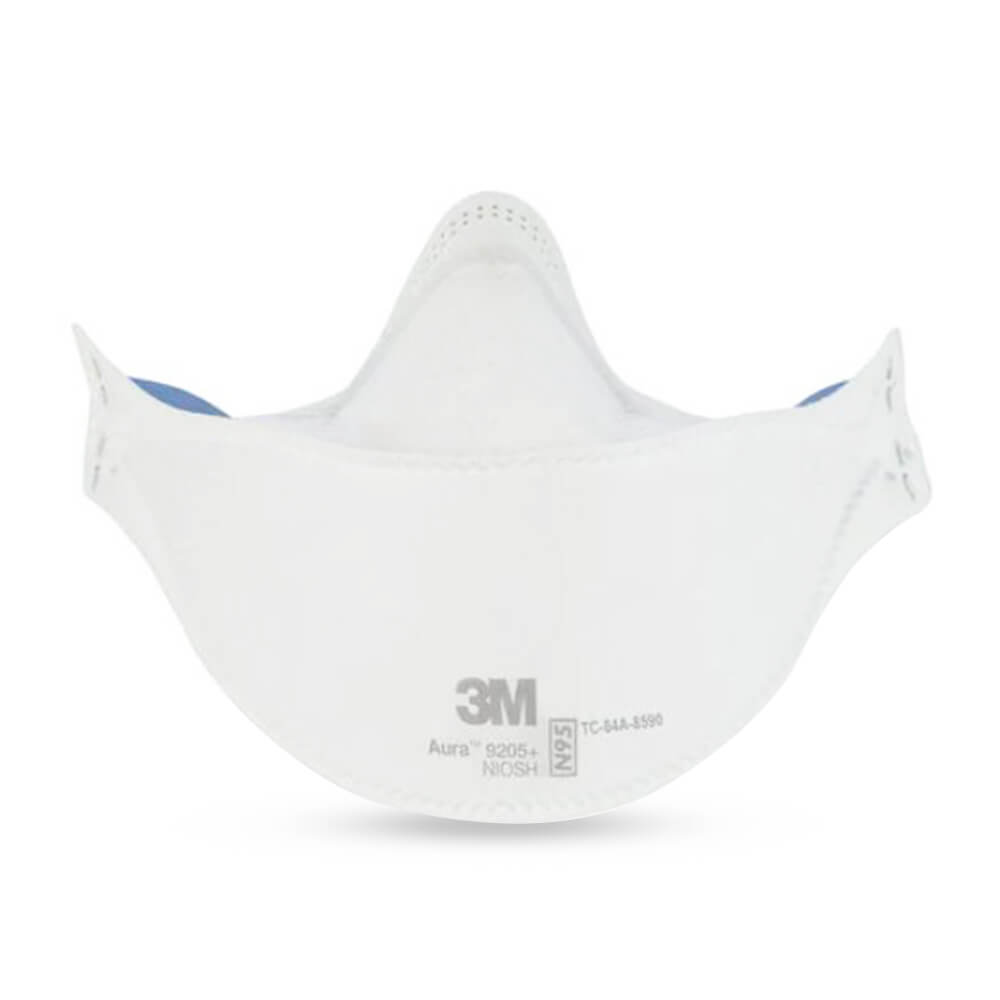 A Aura 9205+ particulate respirator face mask