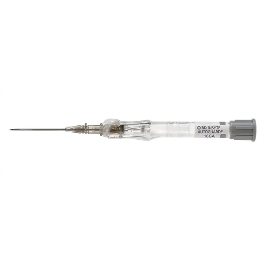 BD Insyte™ Autoguard™ Shielded IV Catheter, Non-winged, Gray, 16 GA, 381054