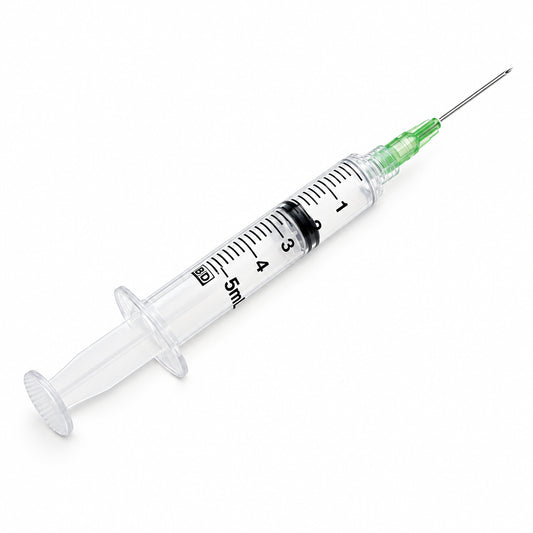 BD Luer-Lok™ Syringe with attached needle, 5mL, 21GA, 309633