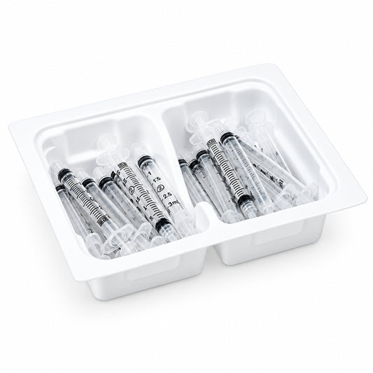BD Luer Slip Tip Syringe Pharmacy Convenience Tray, Bulk, Sterile, 1 mL, 309701