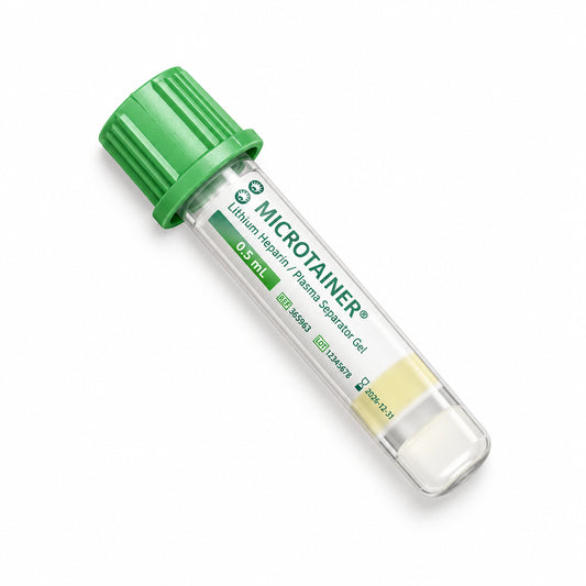 BD Microtainer® Tube, 400uL to 600uL, PST™ Plasma Separator Gel Lithium Heparin Additive, Clear, 365985