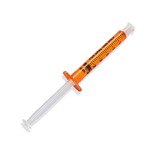 BD Oral Syringe, Tip Cap, 3mL, Amber, 305210