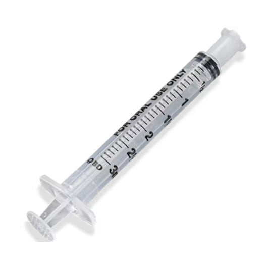 BD Oral Syringe, Tip Cap, Clear, 3mL, 305220