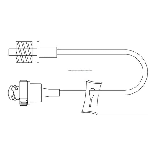 BD Q-Syte™ Needle-free Connector with 15 cm (6 in.) Rightbore Extension Set and Spin Nut, Case of 50 - 385150