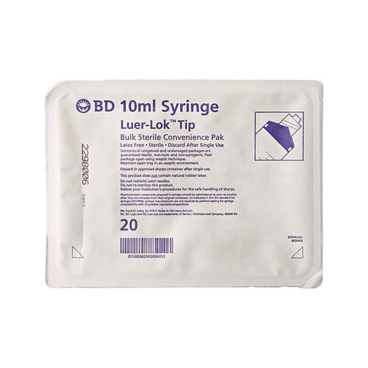 BD Syringe Convenience Tray, Luer-Lok™ Tip, 20mL - Case of 12 Trays, 305617