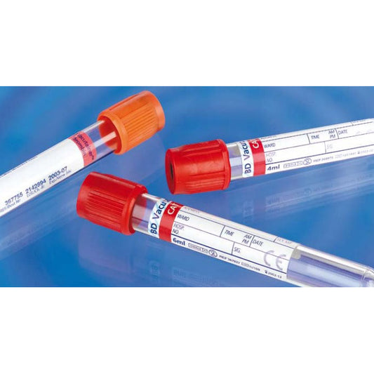 BD Vacutainer® Plastic Serum Tube with Red BD Hemogard Closure, 368493