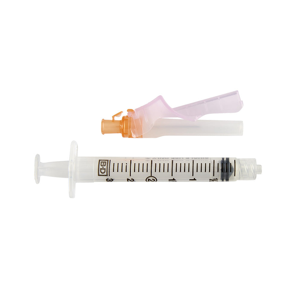 BD Eclipse Needle 25G x 1" with Detachable 3ml Luer-Lok Syringe, 305787 - Box of 50