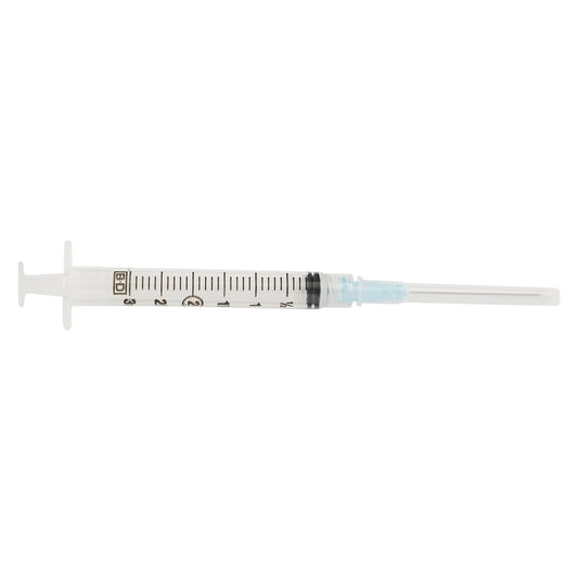 BD Luer-Lok Syringe with attached needle, 3ml, 25G x 1 1/2 in., Box of 100- 309582
