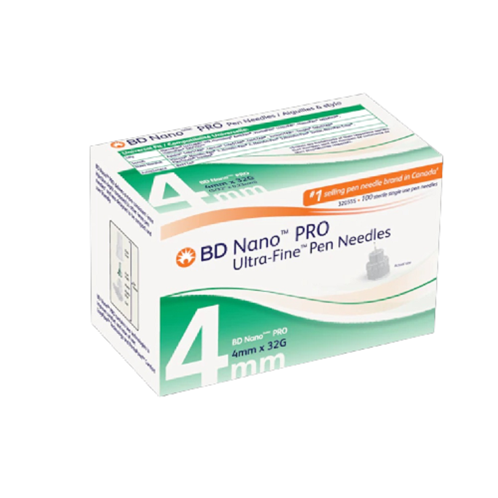 BD Nano™ PRO, Ultra-Fine™ 32G Pen Needles – 4mm, Extra-Thin Wall